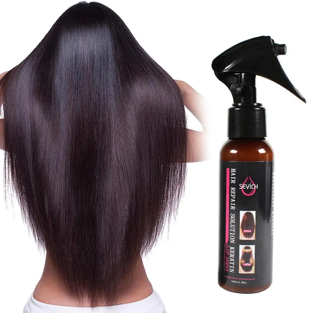 Keratin Hair Smoothing Spray Hair Conditioner Keratin Hair Treatment For Dyeing Damaged Anti-frizzle Soften Shiny Hair Care Oil