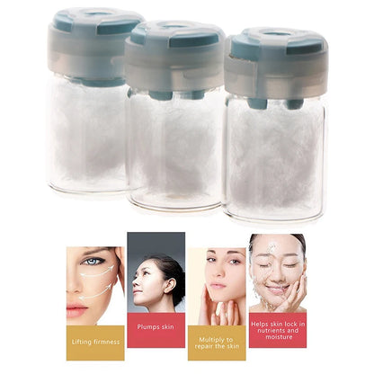 5 Bottles Pure Collagen Ball Natural Silk Protein Anti Aging Essence Firming Wrinkle Removal Facial Serum Cosmetics