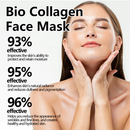Collagen Facial Mask Anti Aging Reduce Fine Lines Wrinkle Removal Brightening Firming Hydrating Shrinking Pore Moisturizing Mask