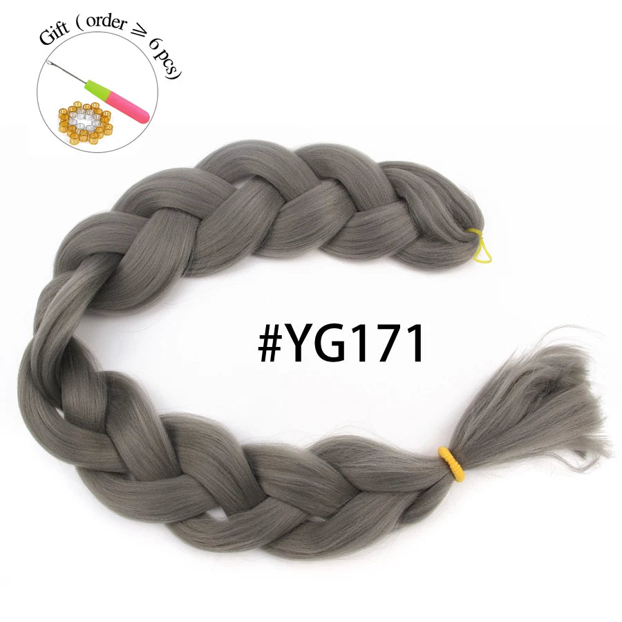 Super Long 165G 200cm Hair Synthetic Jumbo Braiding Hair Extension Heat Resistant Fiber African Ombre Jumbo Braid Hair Women