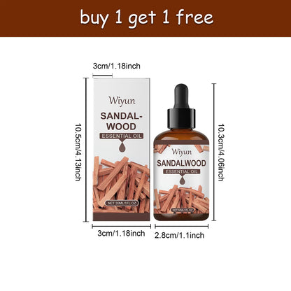WIYUN Sandalwood Essential Oil Soft Fragrance Soothes Emotions and Creates a Peaceful Atmosphere 30ml