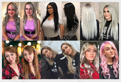 MRSHAIR Clip in Hair Extension Human Hair Real Natural Clip in Hair Extension Double Weft Full Head 7PCS Clip Ins For Add Volume