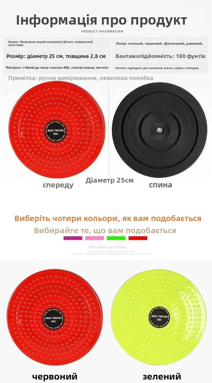 Large Size Waist Trimmer Disk Women's Home Indoor Weight Loss Abdomen Fitn Equipment Gym Disc Twist Waist Plate