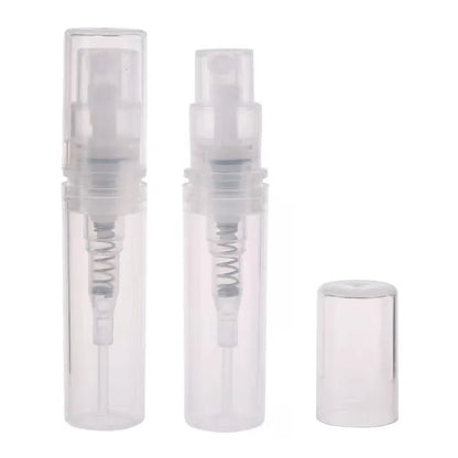 100pcs/lot 2ml 3ml 4ml 5ml Small Round Plastic Containers Perfume Bottles Atomizer Empty Cosmetic Containers For Sample