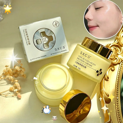 Type III Collagen Protein Cream for Face Moisturizing Lightens Fine Lines, Tightens and Brightens Skin Care Anti-Agin Firming