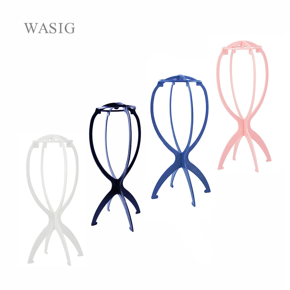 1PC Colorful Ajustable Wig Stands Plastic Hat Display Wig Head Holders 16.5x34cm Mannequin Head/Stand Portable Folding Wig Stand