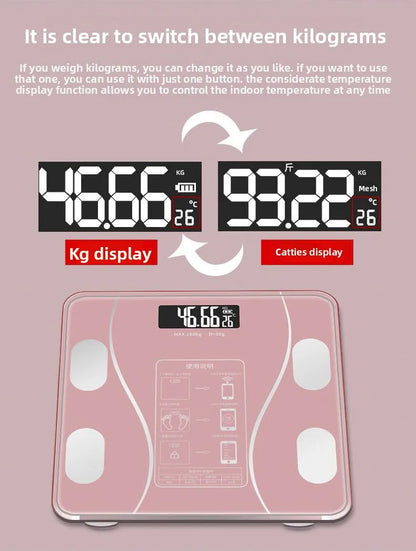 Digital Scale Professional Electronic Weight Loss Bluetooth Smarts Body Fat Analyzer with High Precision Mobile App