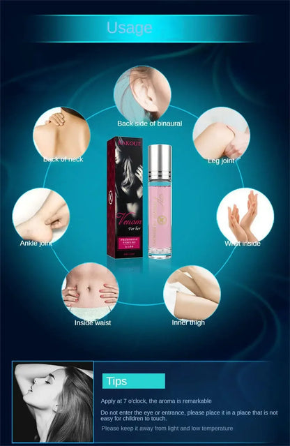 10ml roller perfume charming floral pheromone men's perfumes essential oil long-lasting fragrance to attract the opposite sex