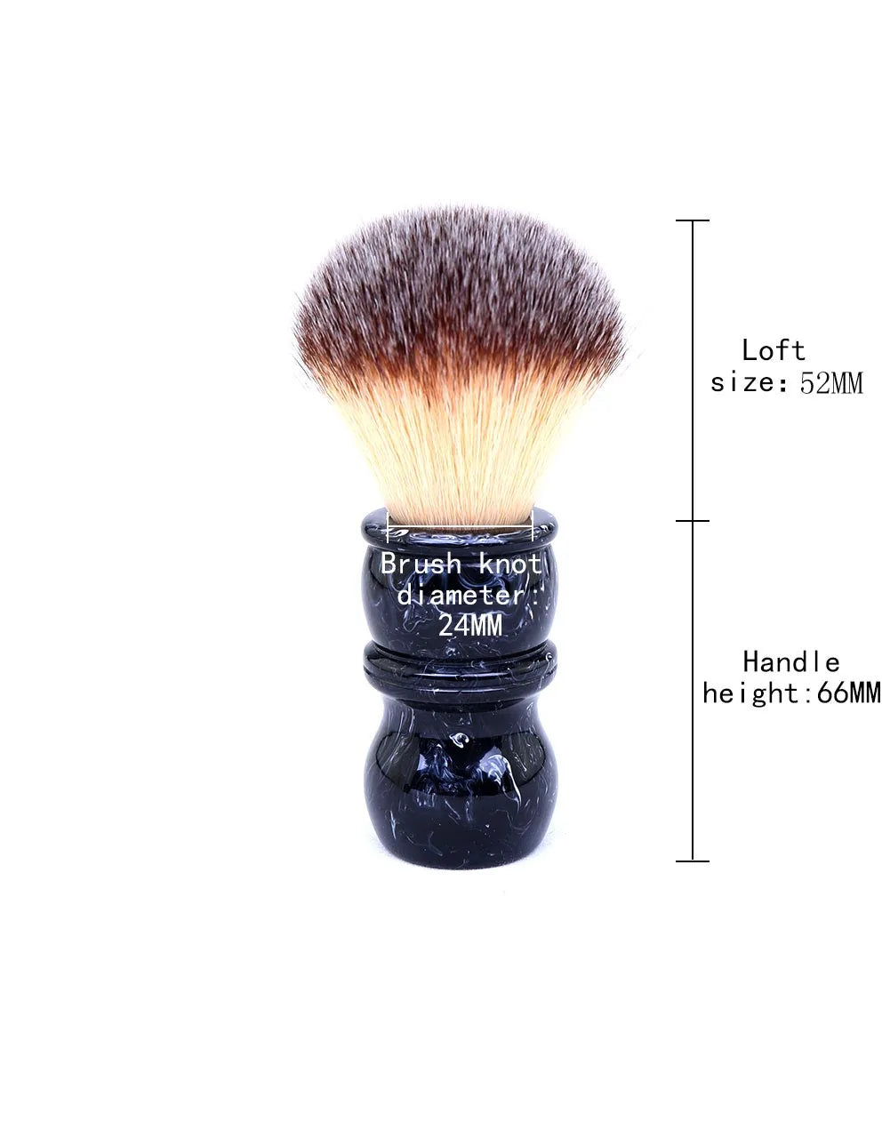 Yaqi 24MM Men's Shaving Brush  Resin Handle Nylon For Men Clearance Beard Professional Barber Face Cleaning Shaving Brush Tool