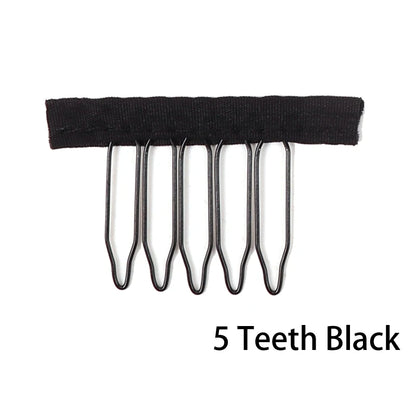 Stainless Steel Wig Combs For Wig Caps 12Pcs/Lot Factory Supply Wig Clips For Hair Extensions Best Clips For Wigs Big 8 Theeth