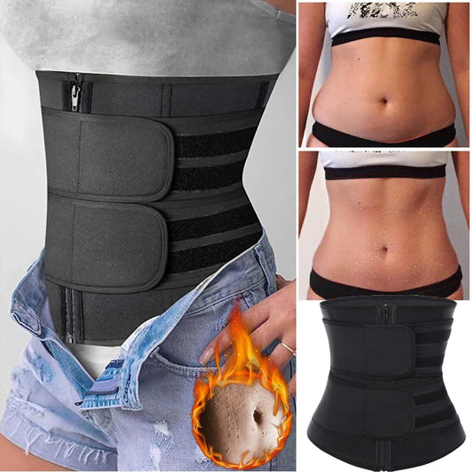 Sauna Sweat Belt Sweat To Lose Weight Women Postpartum Waist Trainer Slimming Sheath Female Flat Belly Fat Burning Belt Girdle