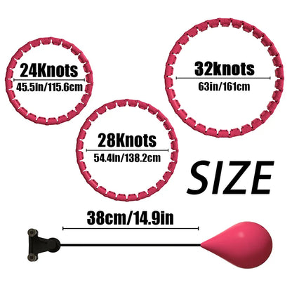 Weighted Exercise Hoop for Adults Weight Loss Knots Infinity Fitness Hoop With Extra Links 2 in 1 Adjustable and Detachable