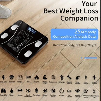 Digital Scale Professional Electronic Weight Loss Bluetooth Smarts Body Fat Analyzer with High Precision Mobile App