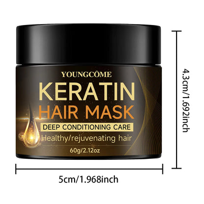 Keratin Hair Mask Moisturizer Conditioner Soft Smooth Frizz Damaged Hair Care Repair Damaged Hair Restore Shine Hair Mask