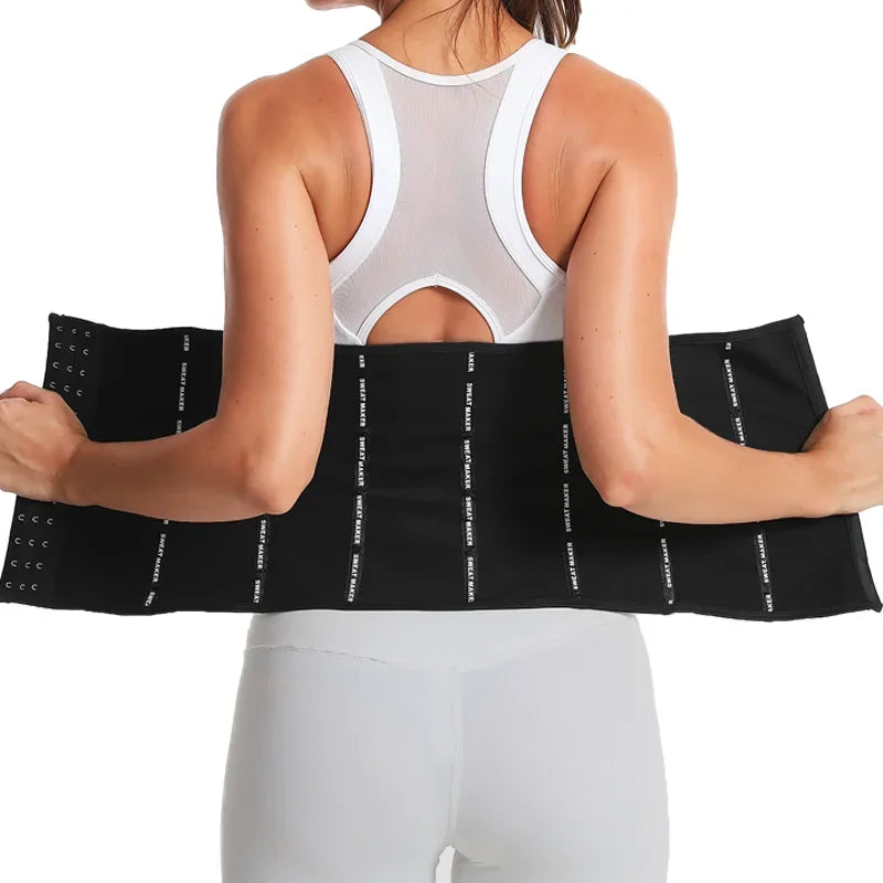 Women Abdominal Fat Burning Waistband Wrap Waist Training Sheath Sports Weight Loss Sweat Wicking Corset Sauna Suits Shaper Faja