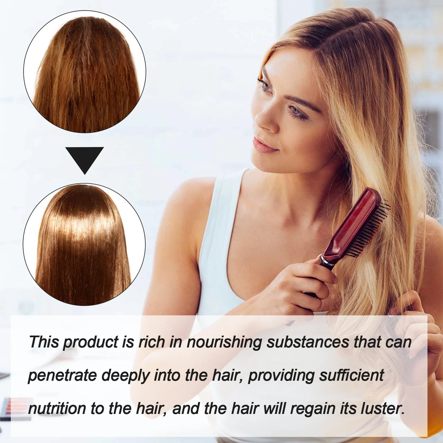 Keratin Hair Straightening Cream Hair Repair Conditioner Reduce Frizzy and Dry Hair Care Set Hair Salon Protein Correction Cream