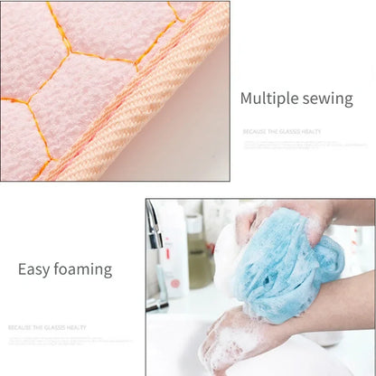 3pcs/set Body Scrubber Back Massage Exfoliating Sponge Bathroom Bath Brush Scrub Shower Brush Body Wash Scrub Bath Supplies