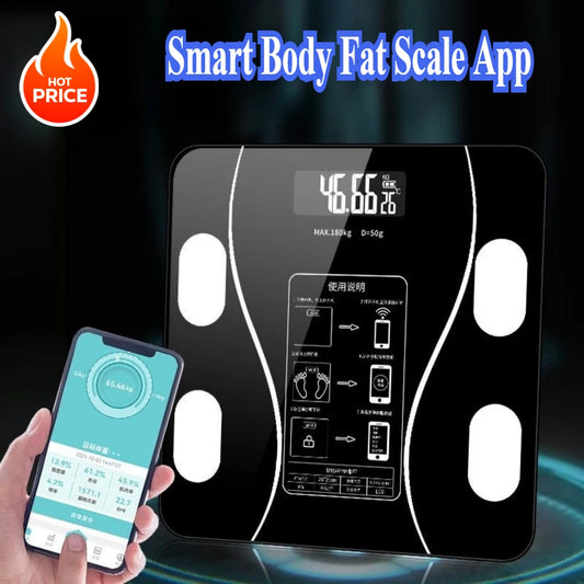 Digital Scale Professional Electronic Weight Loss Bluetooth Smarts Body Fat Analyzer with High Precision Mobile App