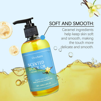 100ml Vanilla Body Massage Oil For Relaxing Moisturizing Skin Soothing Relieve Stress Lasting Scent Body Fragrance Essential Oil