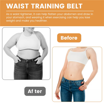 RTSHE-Hot Sweat Waist Slimming Fine-Tuning Zipper Belt Body Shaping Machine Weight Loss Exercise Belt Large Size
