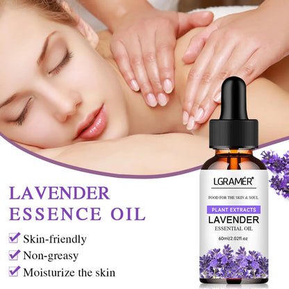 Pure Natural Lavender Essential Oil Facial Body Skin Care Essential Oil Moisturizing Nourishing Massage Plant Essential Oil