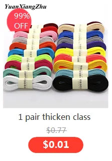 1 pair thicken classic shoelaces for sneakers shoe laces solid flat shoelace casual sports laces shoes strings 100/120/140/160cm