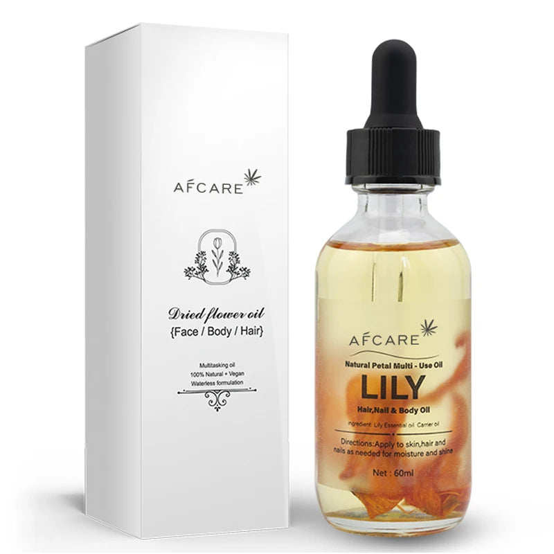 AFCARE Natural Plant Dried Flower Essential Oil 60ml Body Massage Care Essential Oil Diffuser Tea Tree Rosemary Lavender Lily