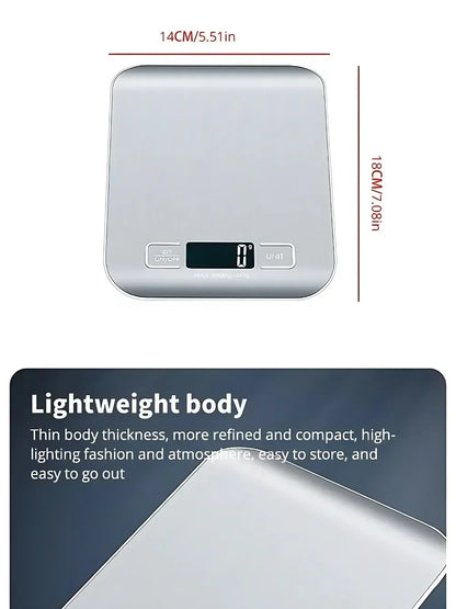 5/1kg Household Kitchen Diet Scales Measuring Tool Slim LCD Digital Electronic Weighing Scale Scale Electronic Food Scales New