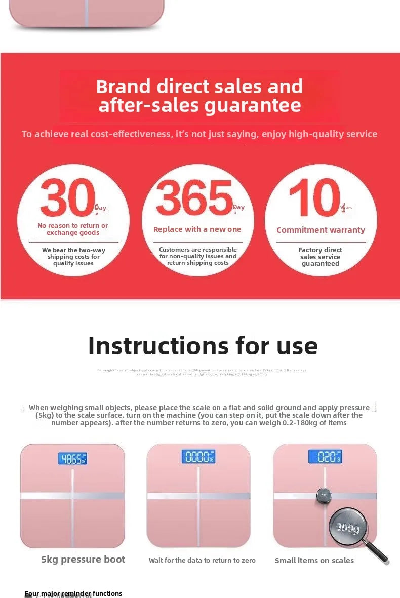 Weight Loss Weighing Device LED Display Smart Body Weight Scale USB Charging Precision Electronic Scale for Home Office Adult