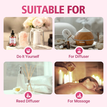 100ml/60ml/30ml rose essential oil skin care fragrance aromatherapy essential oil perfume Massage moisturizing oil