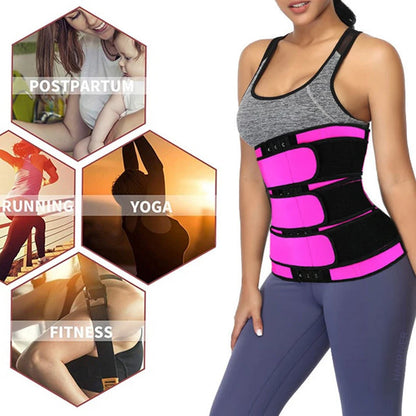Women Waist Weight Loss Belt Breathable Fitness Corset Adjustable Body Shaper Fat Burning Weight Loss Bandage Exercise Portable