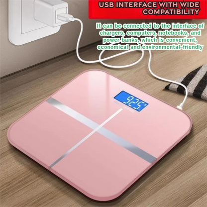 Weight Loss Weighing Device LED Display Smart Body Weight Scale USB Charging Precision Electronic Scale for Home Office Adult