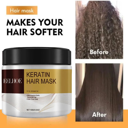 Collagen hair mask  Repair Damage Frizzy Straighten Soft Smooth Moisturize Hair Treatment Hair Restore Cream Hair Care