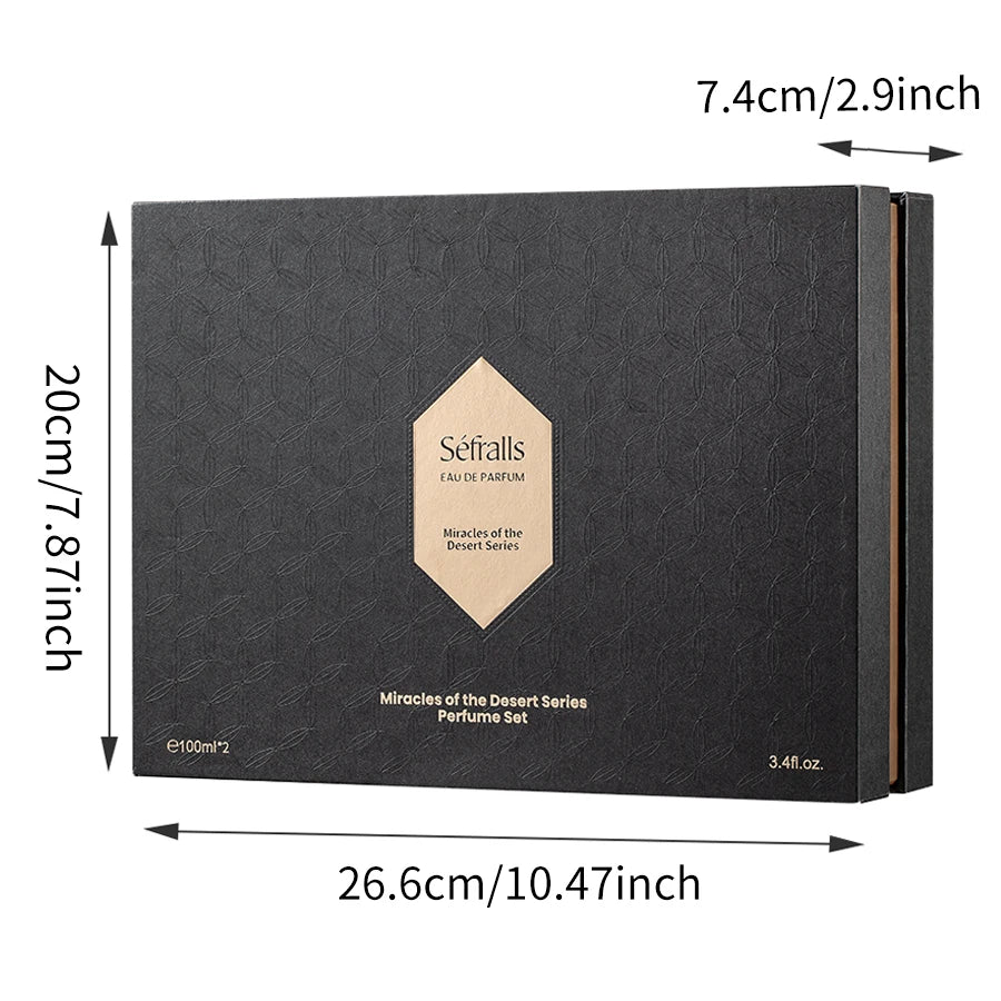Séfralls Miracles 100ml*2pcs Long Lasting Pheromone Fragrance Perfume Cologne for Men and Women Light Cologne Fragrance