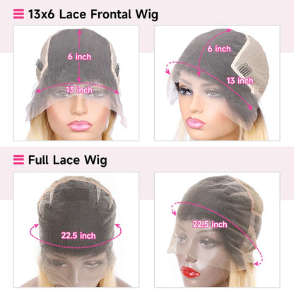 13x6 Lace Frontal Wig 1B 613 Ombre Blonde Full Lace Human Hair Wig Dark Roots Pre Plucked  Lace Front Human Hair Wigs for Women