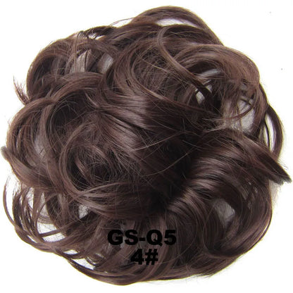 Jeedou Messy Bun Chignon Donut Hair Pad Elastic Hair Rope Rubber Band Synthetic Hairpiece Hair Accessories for Women