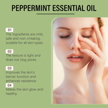 Pure Peppermint Essential Oil Facial Skin Care Body Massage Firming Hydrating Moisturizing Refreshing Aromatherapy Diffuser Oil