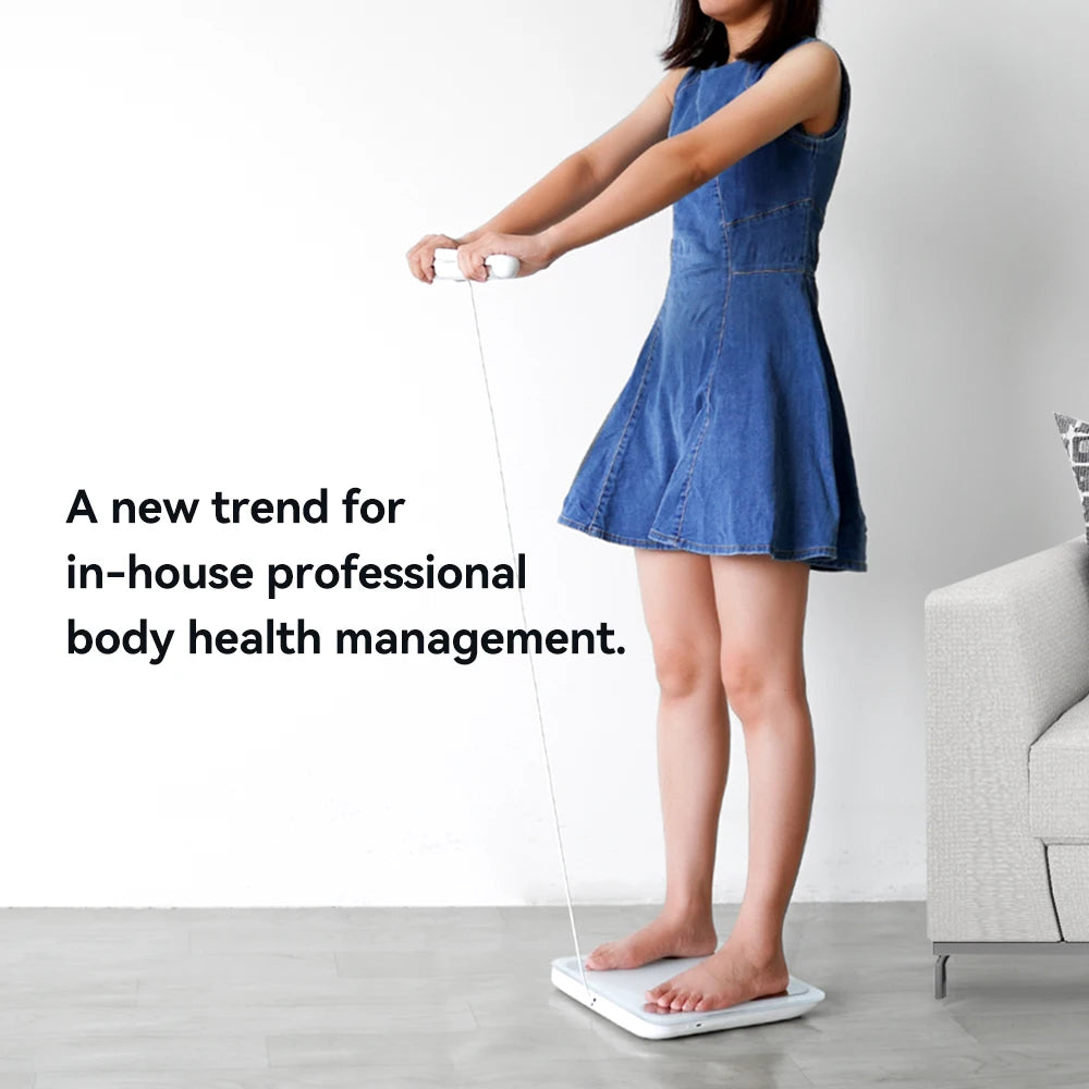 Weight Scale for Body Fat with Handle, 24 Precise Body Biological Analyzer, Digital Bathroom Weighing Bluetooth Scale