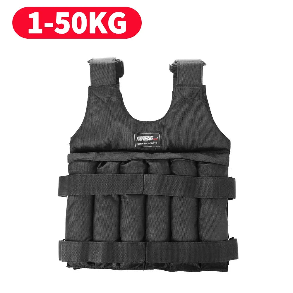 3/15/35kg Weight Vest Adjustable Workout Weight Jacket Weighted Exercise Vest for Boxing Training Workout Running Fitness