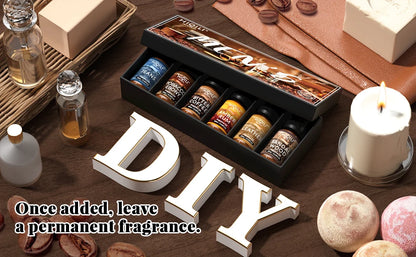 HIQILI Fragrance Oil Set, 6 PCS*10mL Pure Perfume Oil Set for Gift Aromatherapy Diffuser DIY Perfume Candle Soap Making
