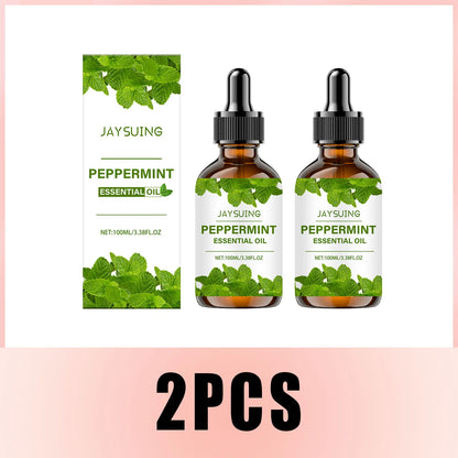 Pure Peppermint Essential Oil Facial Skin Care Body Massage Firming Hydrating Moisturizing Refreshing Aromatherapy Diffuser Oil
