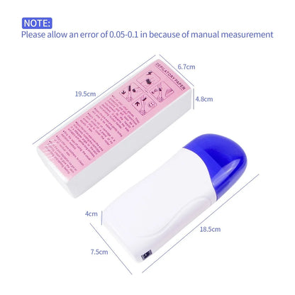 Honey Epilatory Waxing Kit Depilatory Roll on Wax Heater Machine with Refillable Wax Cream&100PCS Waxing Papers For Hair Removal