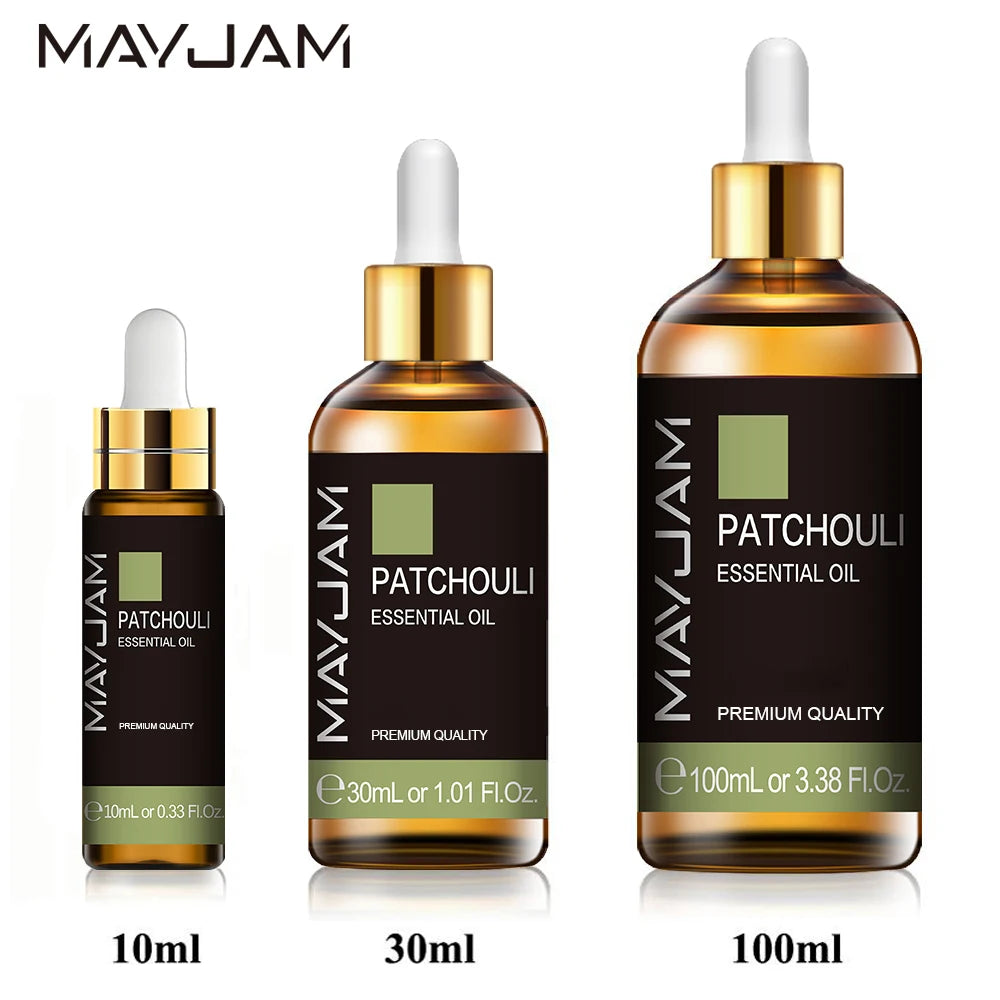 MAYJAM 10ml 30ml 100ml Jasmine Lavender Rose Sandalwood Essential Oil For Perfume Massage Spa Bath Diffuser Aroma Oil