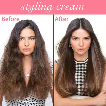 3 In 1 Leave-In Conditioner Curl Elasticity Styling Cream Tames Frizz Shine Smooth Hairs Enhance Define Cream for All Hair Types