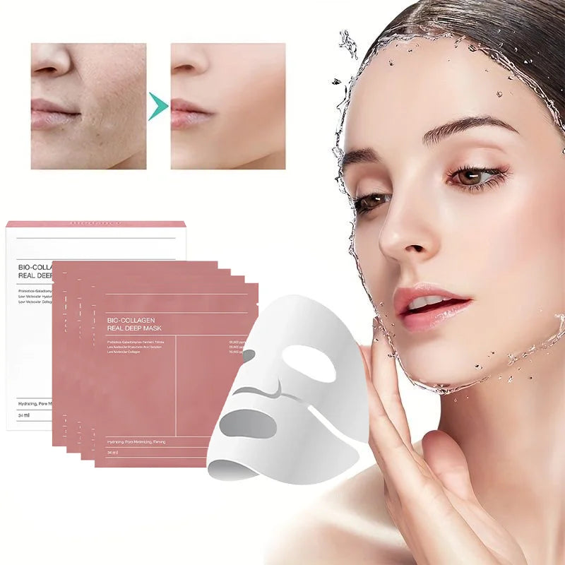 Collagen Mask Korean Facial Care Longlasting Deep Moisturizing Firming Smooth Skin Brightening Gentle Moisturizing Hydrogel Mask
