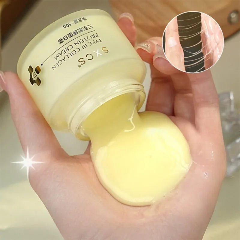 Type III Collagen Protein Cream for Face Moisturizing Lightens Fine Lines, Tightens and Brightens Skin Care Anti-Agin Firming