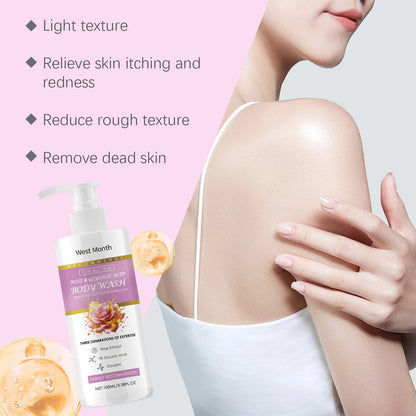 Exfoliating Shower Gel Deep Cleansing Reduce Dead Skin Moisturizing Improve Skin Dryness Oil Control Smooth Brighten Bath Lotion
