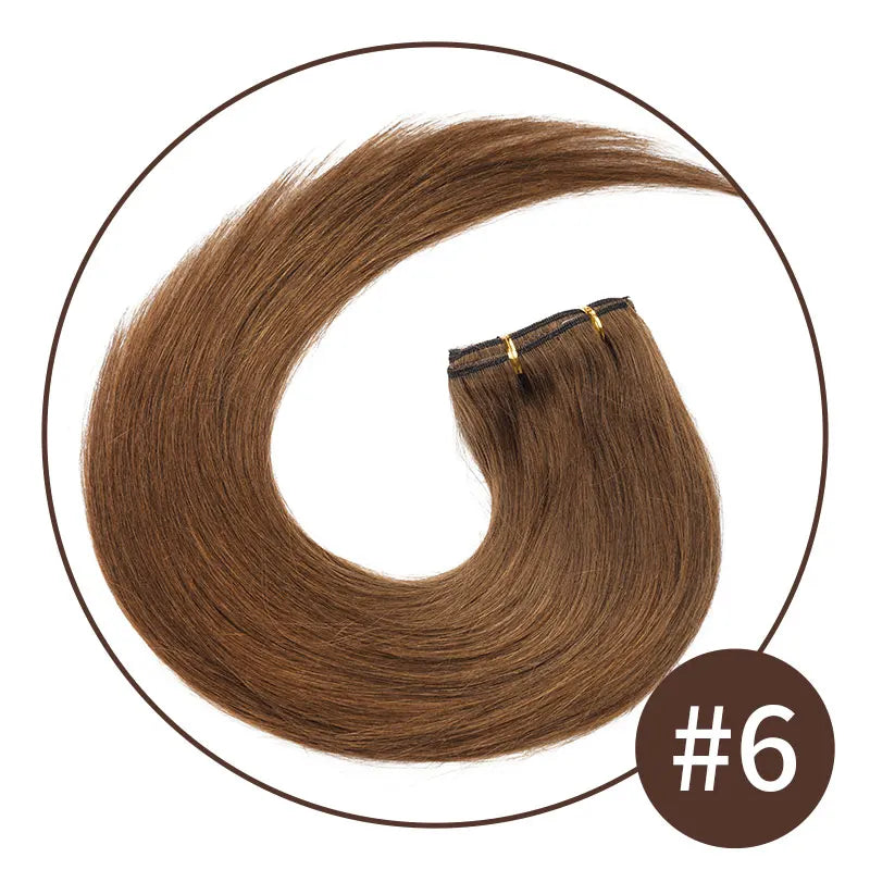 Doreen Full Head Brazilian Machine Remy Clip in Hair Extensions Human Hair 100% Real Natural Hairpiece Clips On 120G 14 To 22