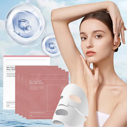 Collagen Mask Korean Facial Care Longlasting Deep Moisturizing Firming Smooth Skin Brightening Gentle Moisturizing Hydrogel Mask