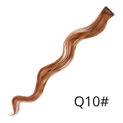 Leeons Synthetic Hair Extensions With Clips Heat Resistant Straight Hair Extensions Color Colored Black Hair Clip Womens 12G/Pcs
